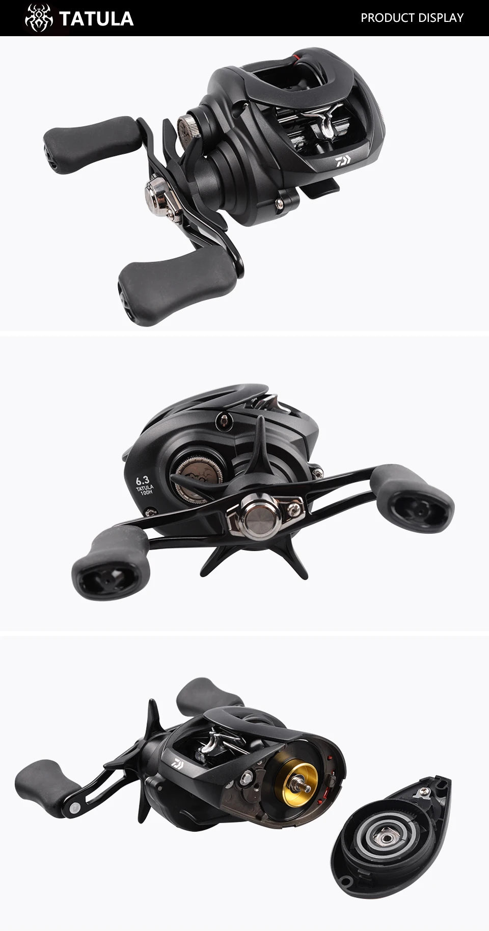 DAIWA TATULA 100 150 200 300 Baitcasting Reel Fishing Reels 7BB+1RB MAX DRAG  Low profile Casting Reel Saltwater Reel