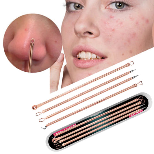 4PCS Acne Blackhead Comedone Removal Needles Black Dots Cleaner Black Head Pore Cleaner Deep Cleansing Tool Face Skin Care Tools