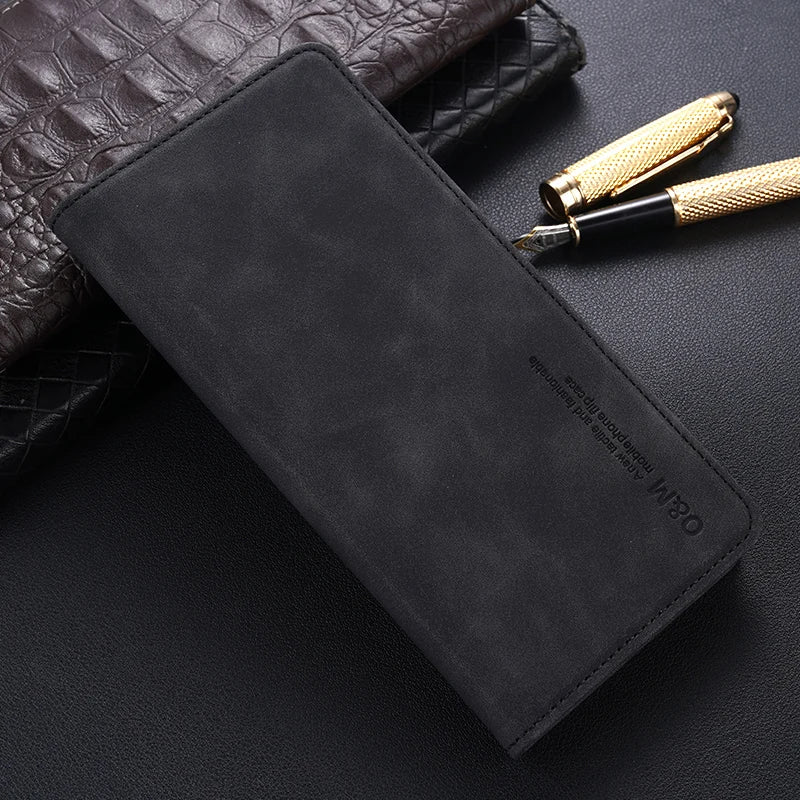Leather Case For Honor 70 90 200 300 500 400 Global X9C Magic 7 8 Pro Stand Flip Wallet Cover Card Slot and Magnetic buckle