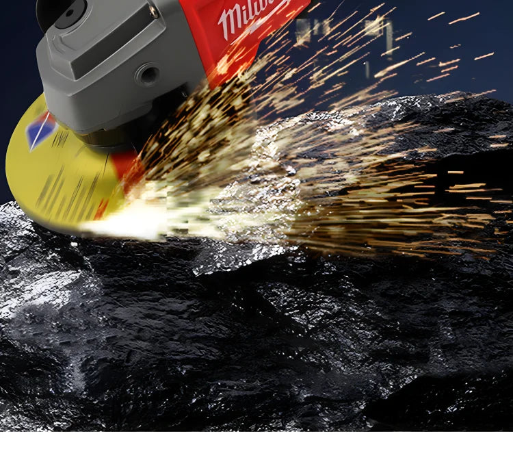 Milwaukee 125mm/100mm Brushless Angle Grinder 3 Gears Variable Speed Electric Cutting Machine 18V Cordless Polishing Machine