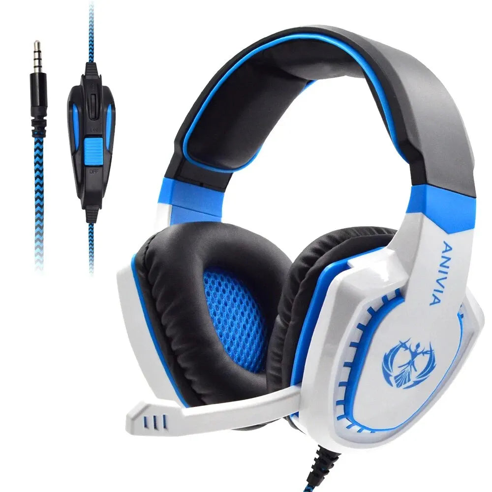 Headphones wired Gaming Headset Noise Isolating Overear Headphone with Mic.Volume Control Bass Surround for PC PS4 PS5 XBOX