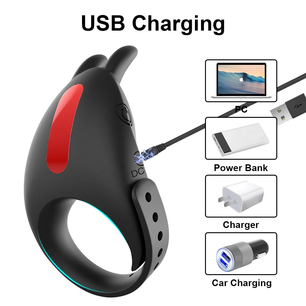 Adjustable Cock Ring for Men Vibrating Penis Ring Remote Control Ejaculation Delay Clitoris Stimulation Sex Toy for Couples