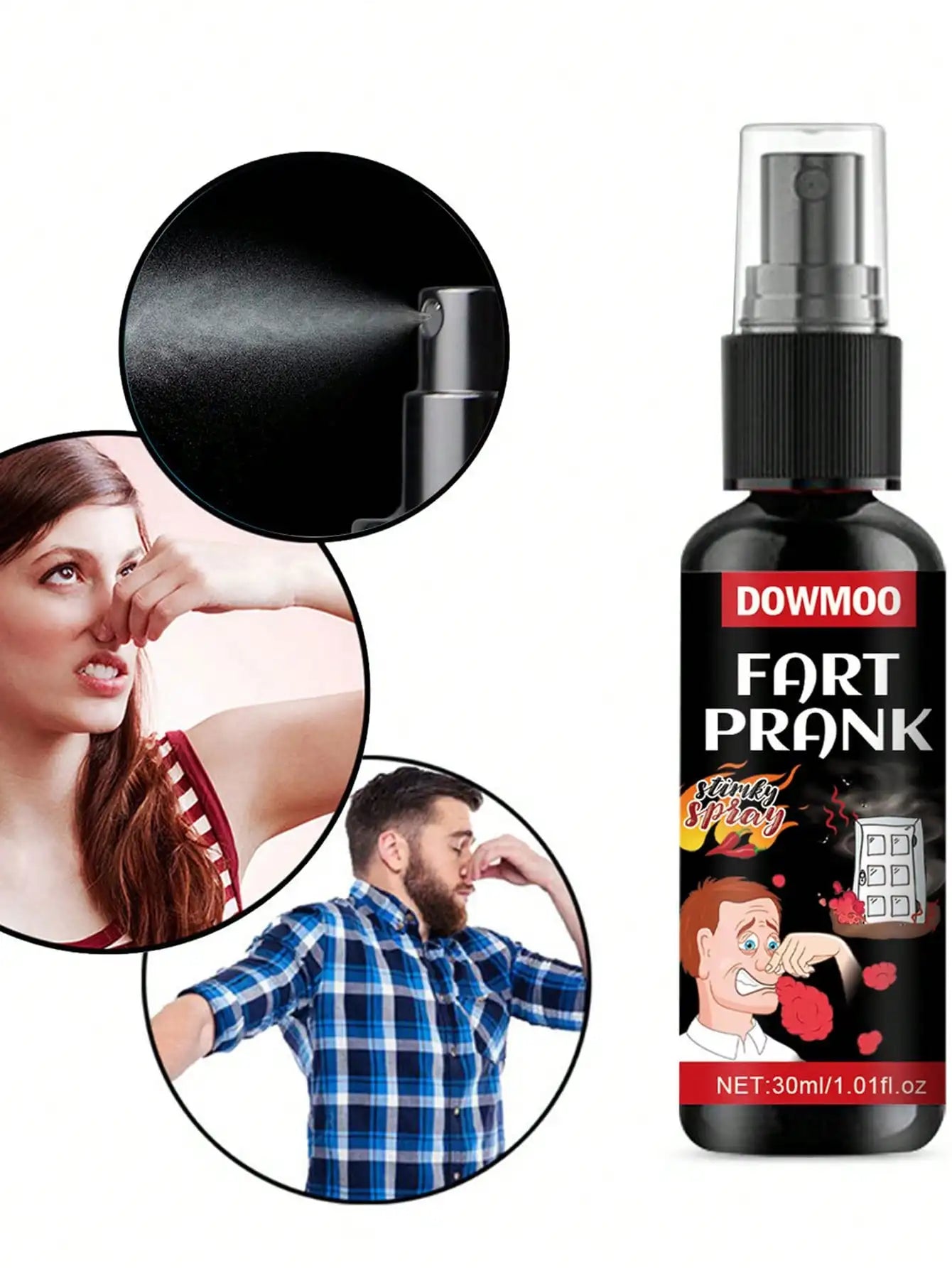 Prank Stink Spray & Fake Poop Bomb, Long Lasting Smell Gag Toy, Funny April Fools' Day Pranks Stress Relief Toy