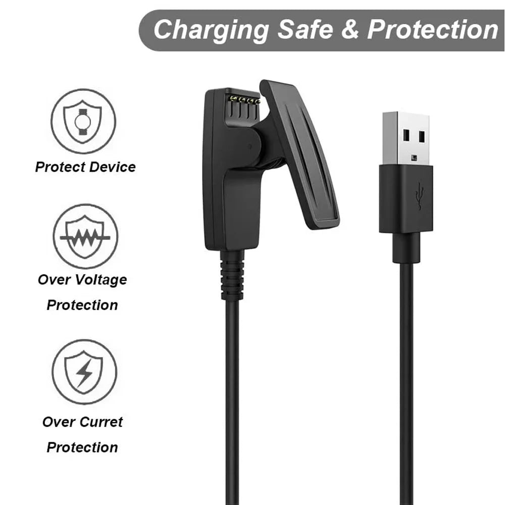 USB Charger For Garmin Forerunner 30/35/235/230/630/735 Lily 2 XT Cable Vivomove Trend/HR Approach S20 Smartwatch Charging Cord