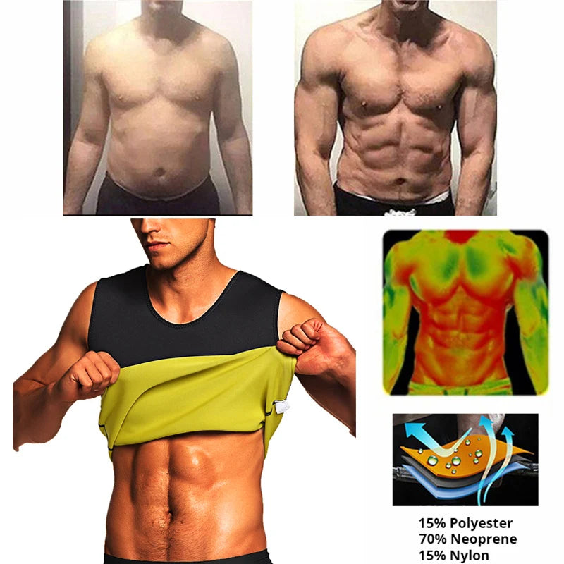 Men's Slimming Body Shaper Modeling Vest Belt Belly Men Reducing Shaperwear Fat Burning Loss Weight Waist Trainer Sweat Corset