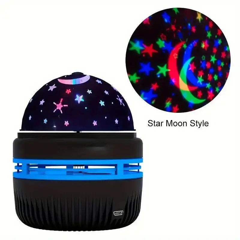 Colorful Starry Sky Party Lamp USB Christmas LED NightLights Auto Rotate Magic Ball Moon Galaxy Home Atmosphere Light Kids gifts