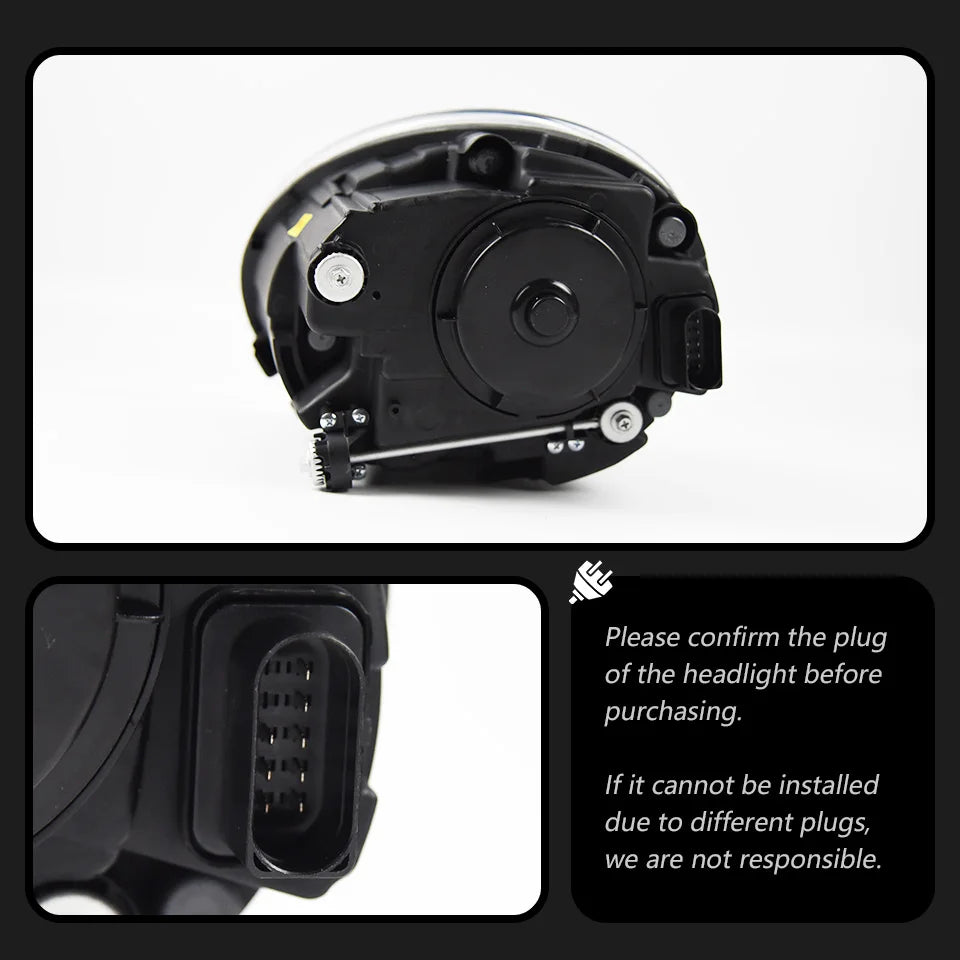 AKD Head Lamp for VW Beetle LED Headlight 1998-2021 Headlights Beetle DRL Turn Signal High Beam Angel Eye Projector Lens