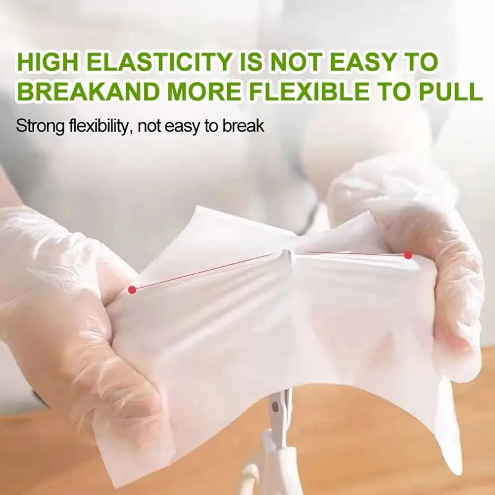 Food Grade Disposable Gloves Portable Non-Slip Acid Work Safety Cleaning Gloves Transparent TPE Latex Free Gloves Wholesale