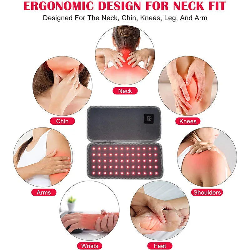 ZONGKUNG Red Light Infrared Therapy Device for Recovery Muscle Pain Fat Loss 850nm 660nm Light Wave for Neck Waist Knee Arm Belt