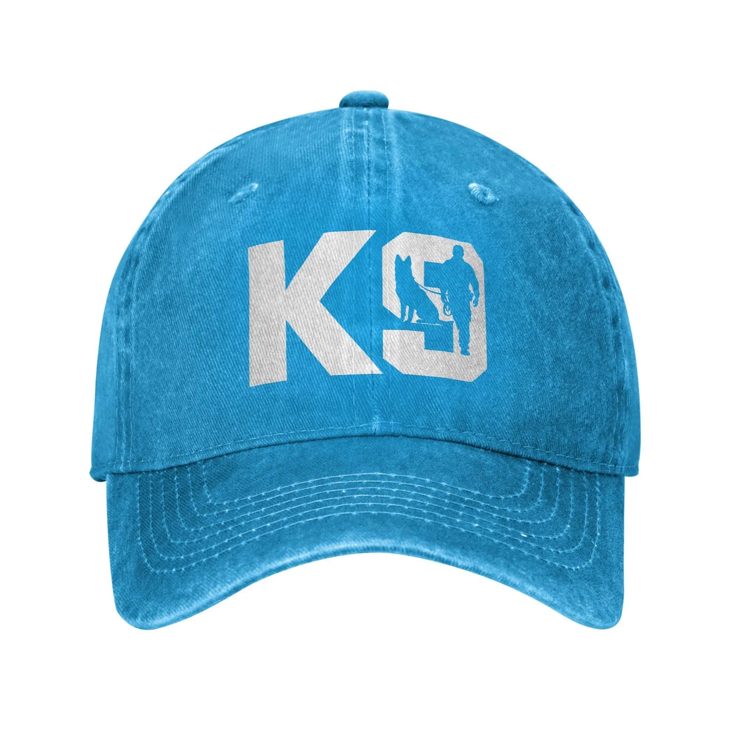 K9-Unit-Malinois-Team Handler Men Women Baseball Cap Tactical Police Dog Squad Distressed Denim Hats Vintage Adjustable Headwear
