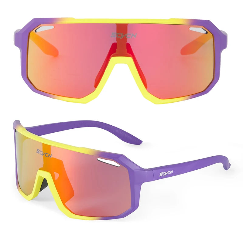 SCVCN Cycling Sunglasses Men MTB Road Driving Bike Glasses Outdoor Sports Women Bicycle Cycling UV400 Protective Glasses New