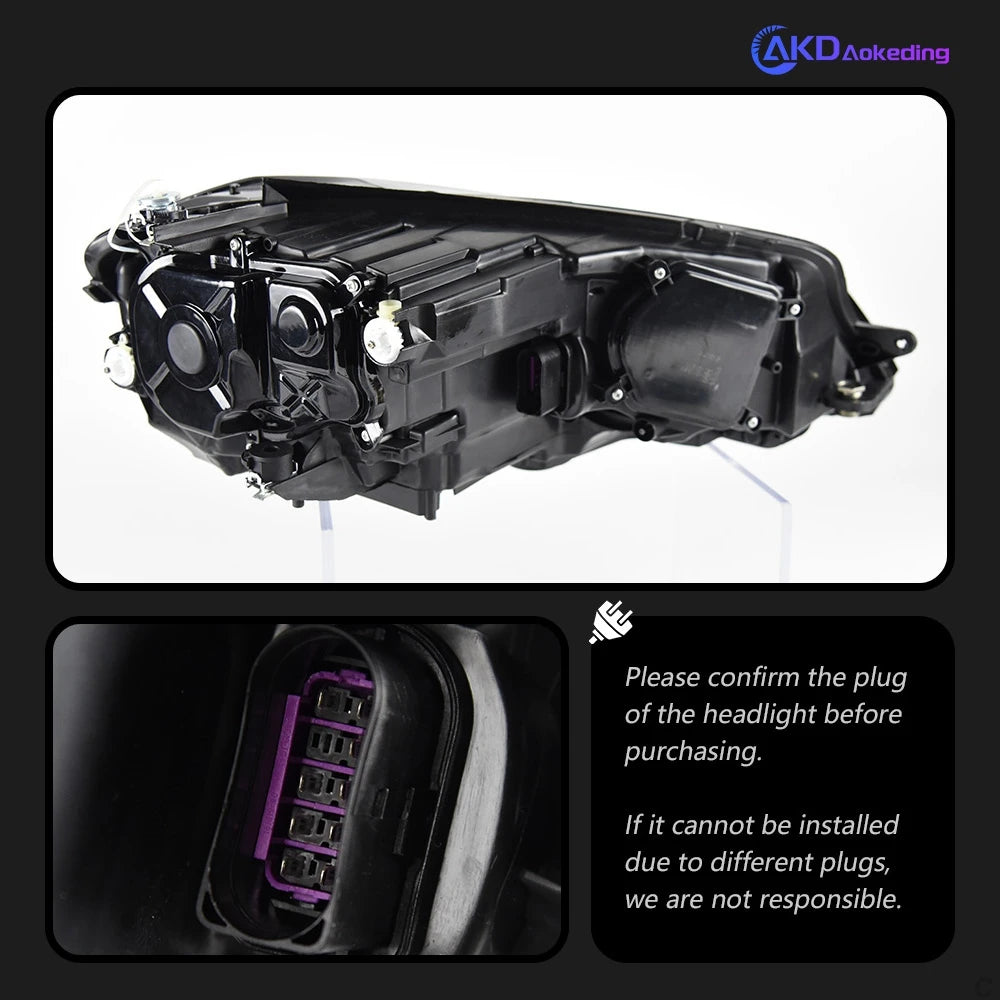 AKD 2 PCS For Golf 7.5 2018-2021 Golf7.5 MK7.5 LED Auto Headlight Assembly Upgrade R-Line Style Design LHD RHD Tool Accessories
