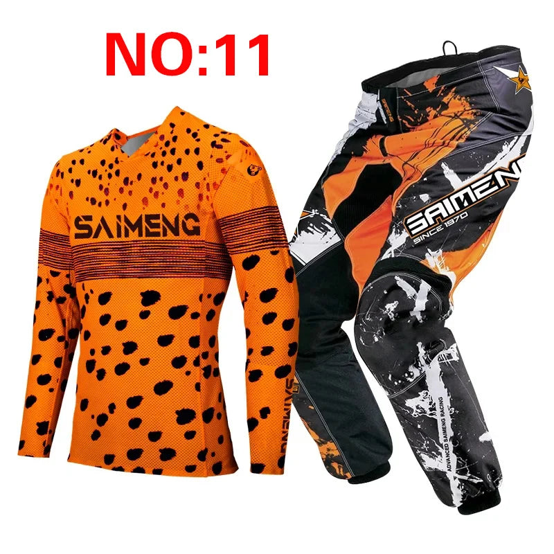 SIZE 20 22 24 26 28 saimeng children's enduro motocross gear set mx jersey pants motorcycle kits mtb Off Road youth racing suit