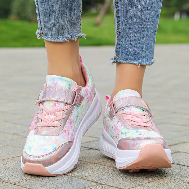 Kids Roller Skate Shoes Snickers With 4-Wheels Children Rollerskates Fashion Outdoor Sports Shoes Girls Boys Gifts