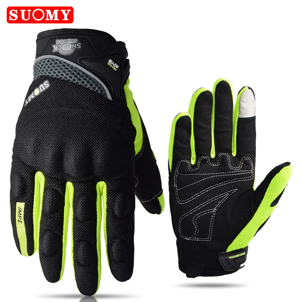 SUOMY Women Purple Motorcycle Gloves Touch Screen Full Finger Racing/Climbing/Cycling/Riding Sport Windproof Motocross Gloves