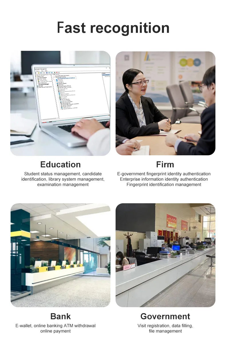 Mini USB Fingerprint Recognition Device Biometrics Security Key PC Laptop Windows 10 11 Hello Fingerprint Reader Module Scanner