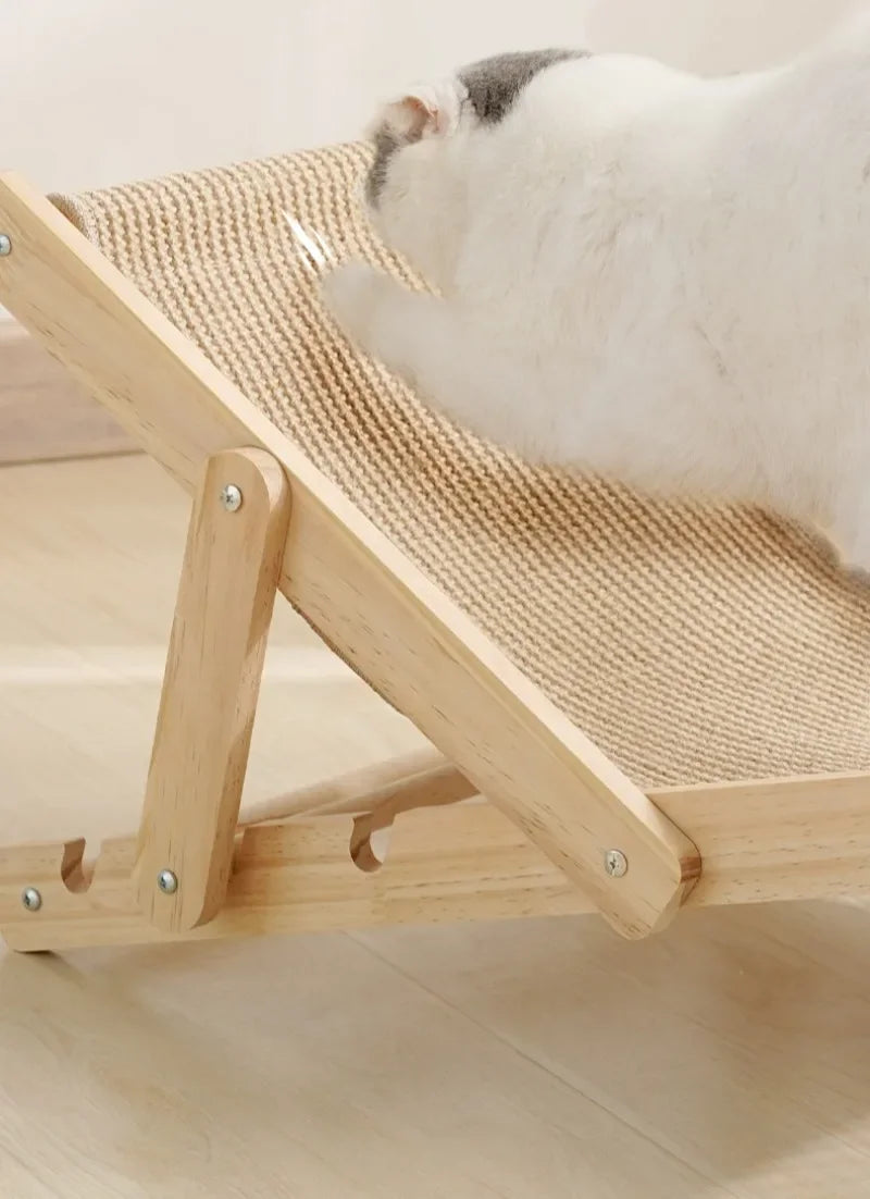 Cat Sisal Lounge Chair Detachable Adjustable Comfortable Beach Chair Lifting Bed Elevated Bed Cat Grab Board Easy To Install