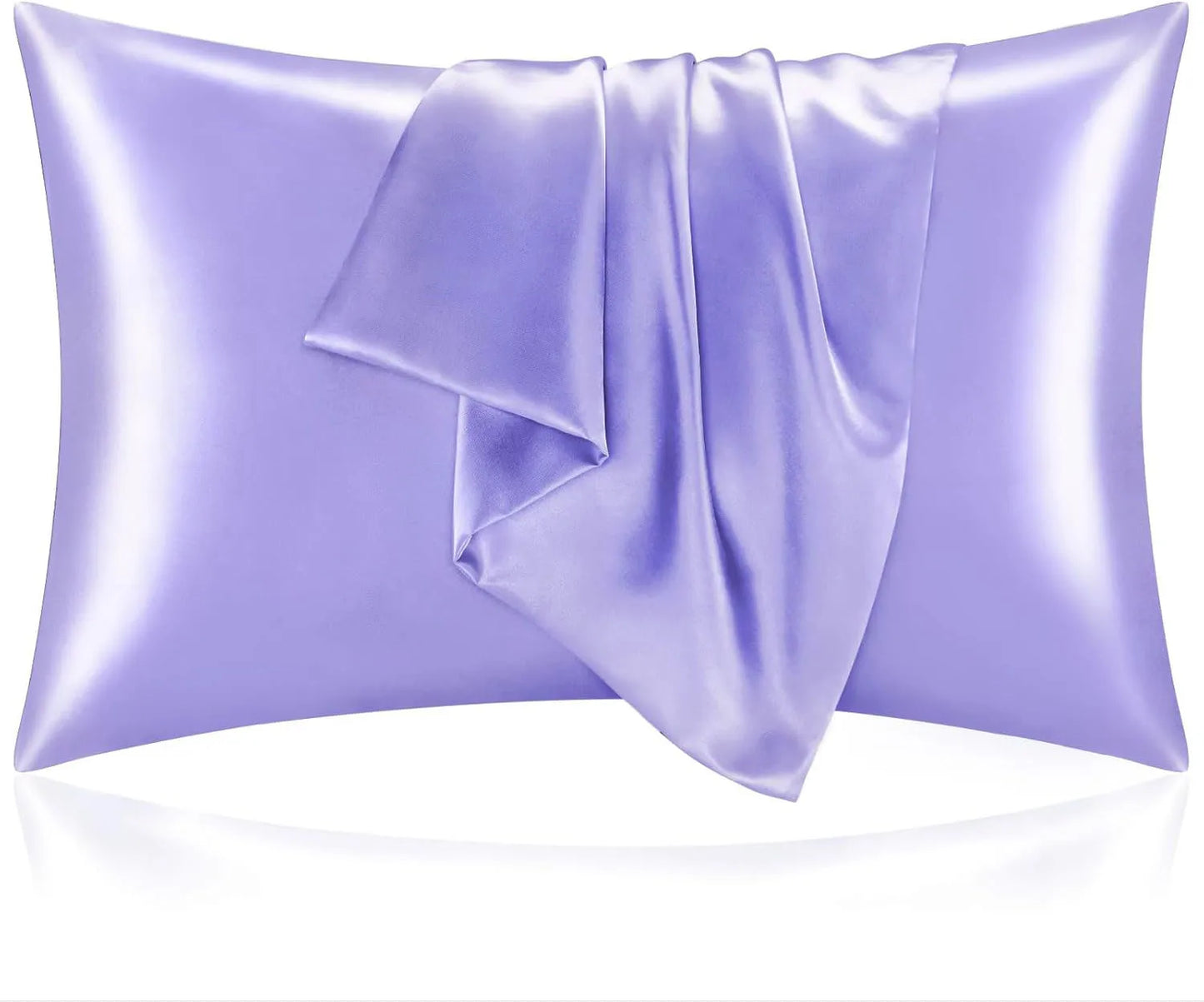 2pcs Satin Pillowcase for Skin and Hair, Satin Pillow Cases Set of 2 Soft Breathable Smooth Cooling Pillow Covers for Sleeping