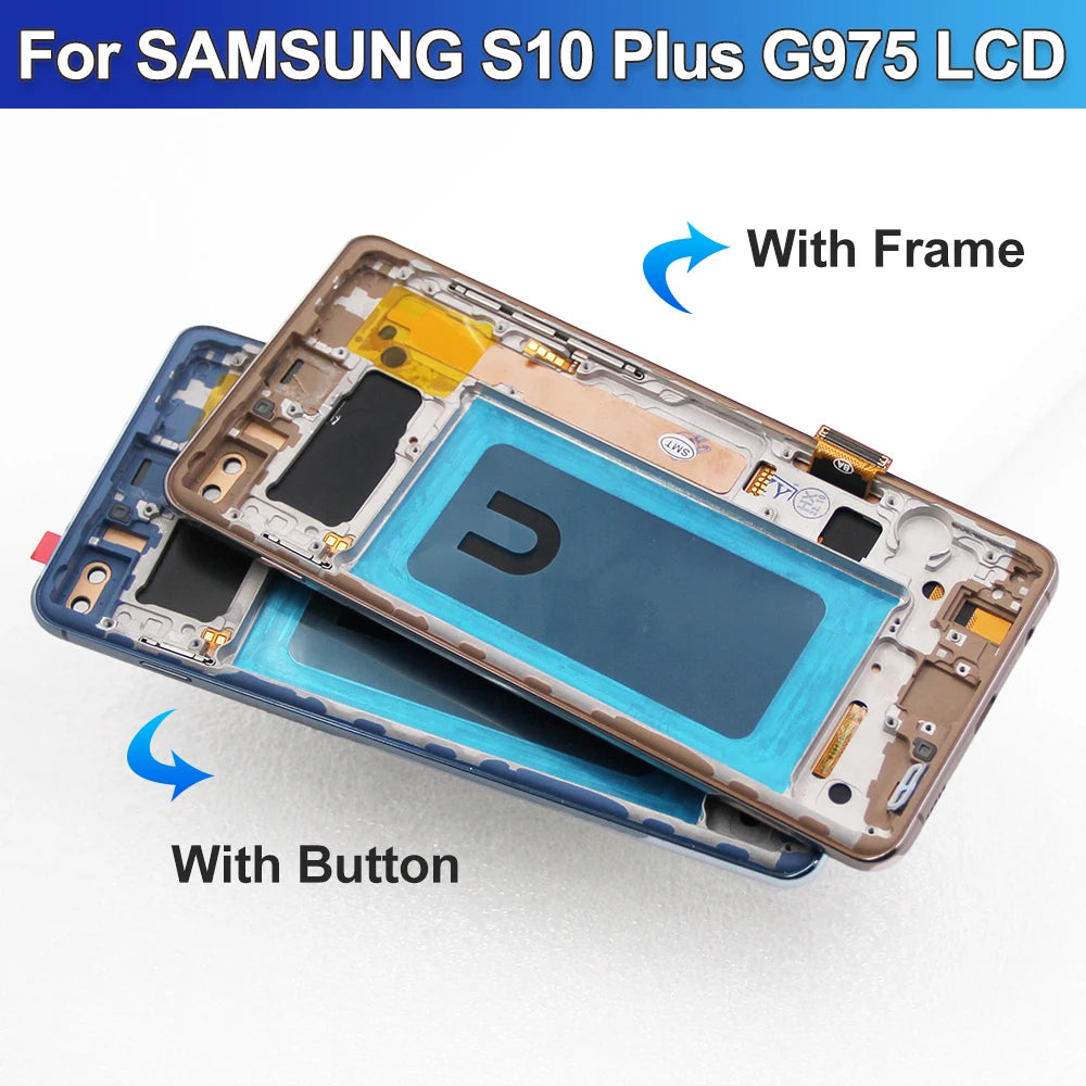 Screen for Samsung Galaxy S10 Plus S10+ G975 G975F Lcd Display Digital Touch Screen  with Frame for Samsung Galaxy S10 Assembly