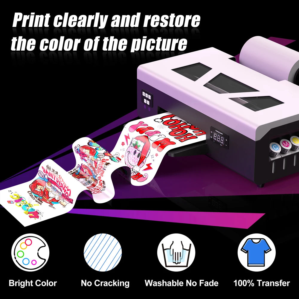 8 Inch A4 DTF Printer Bundle-L800 Direct to Film Printing Machine A4 with DTF Oven DTF Printer A4 for T-Shirts fabrics hoodies