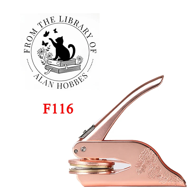 Personalized Book Embosser | "From The Library of..." Custom Stamp | Ex Libris Book Stamp | Thoughtful Gift for Book Lovers