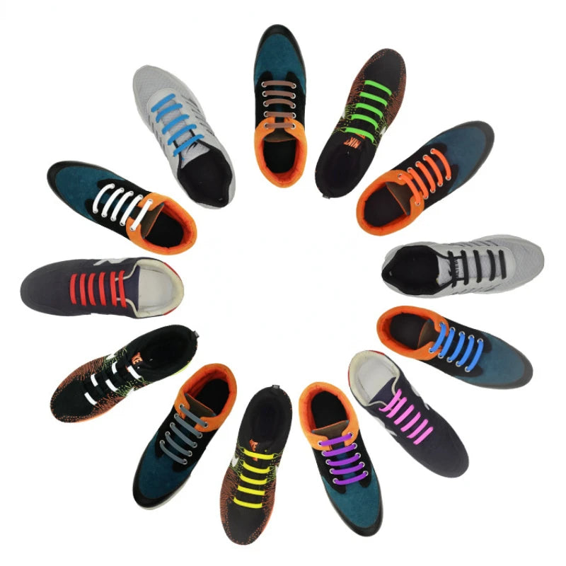Adult elastic shoelaces, no tie, no tie, arrow shaped sports silicone shoelaces, lazy casual shoelaces
