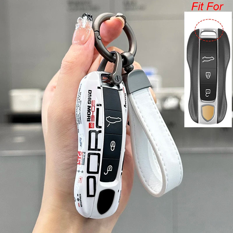 For Porsche Cayenne 718 MACAN Panamera 911 Macan Boxster Cayman Remote Multiple Painting Car Key Case Replace Cover Accessories