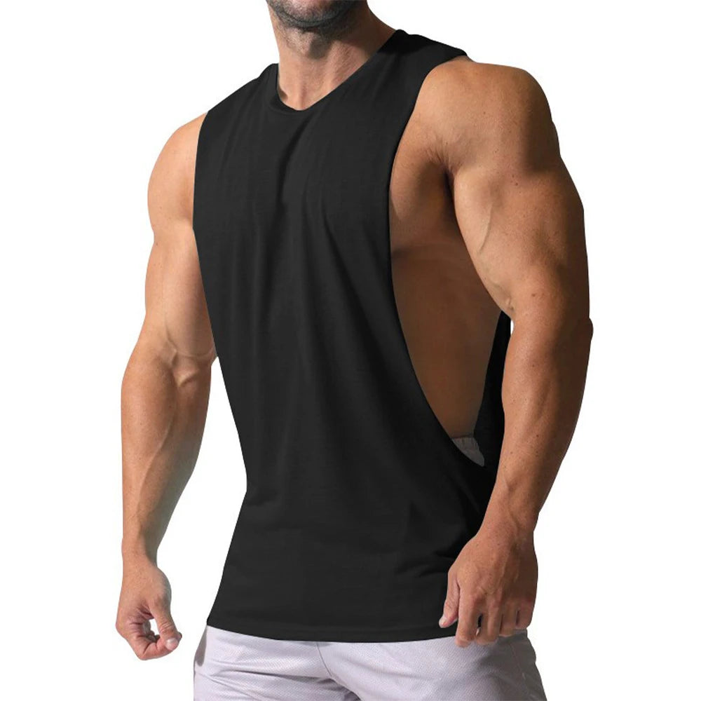 3-Piece Men's Sports Tank Top Solid Color Simple Sleeveless Slim Vest Men Quick Dry Fitness Basketball Running Training T-shirt