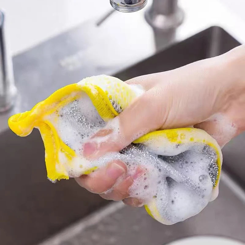 5/10Pcs Dishwashing Sponge Reusable Washable Sponges Double Side Magic Sponge to Wash Dishes Useful Things for Kitchen Clean Tool