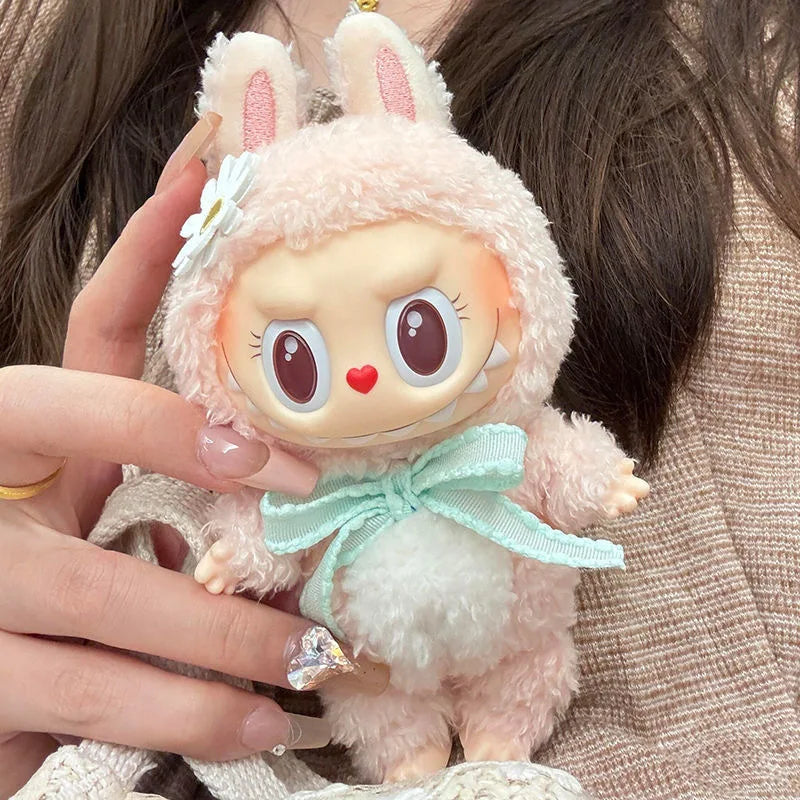 Labubu Keychain Mokoko Doll Labubu Keyring Sweetheart Series Doll Pendant Ornament Christmas Gift Kids Toys High Quality Replica