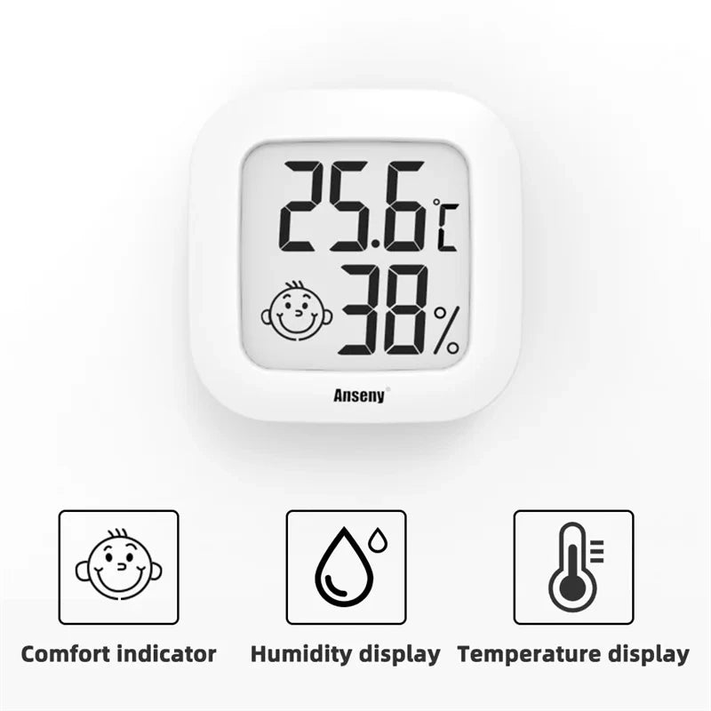 LCD Digital Thermometer Hygrometer Indoor Room Electronic Temperature Humidity Meter Sensor Gauge Weather Station For Home
