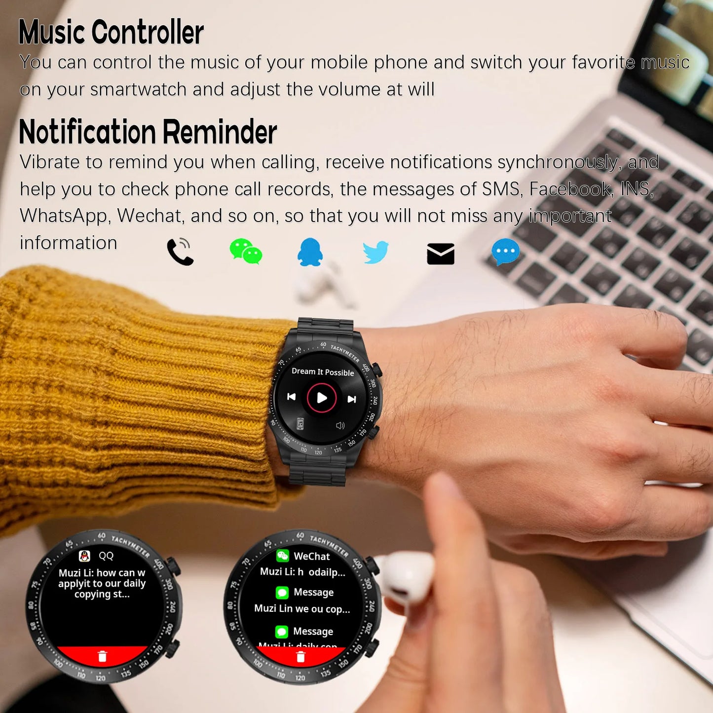 2024 New Smartwatch Bluetooth Call Real-time Heart Rate Sleep Monitor Sport Women Smart Watch Men Speedometer For Android IOS