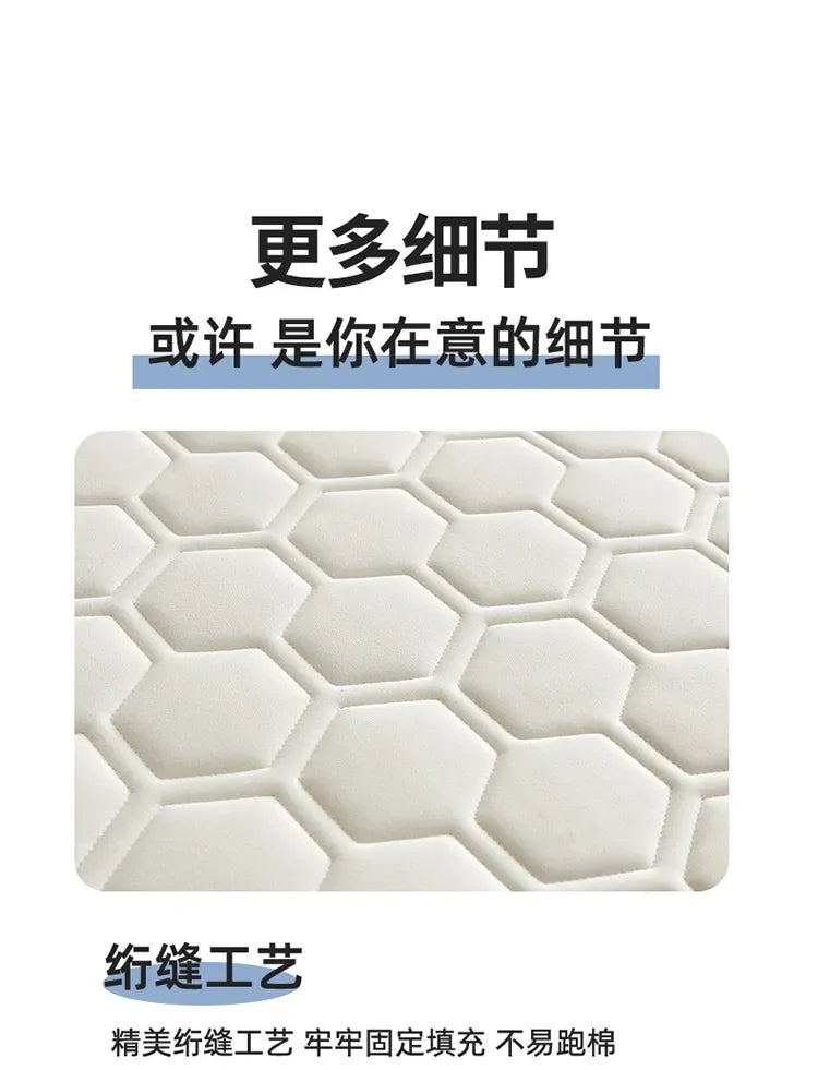 Breathable Antibacterial Cushion Mattress Toppers, Soft Fiber Bed Mattress, Comfortable Mattress, Quilt Mats Toppers Memory Foam