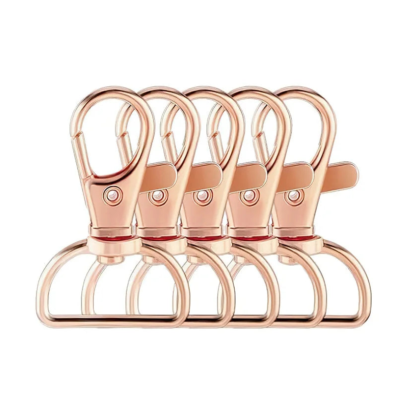 10pcs Swivel Clasps Snap Hooks Metal D Ring Key Chain Clip Hooks Lobster Key Chain DIY Making Accessories for Purse Handbag