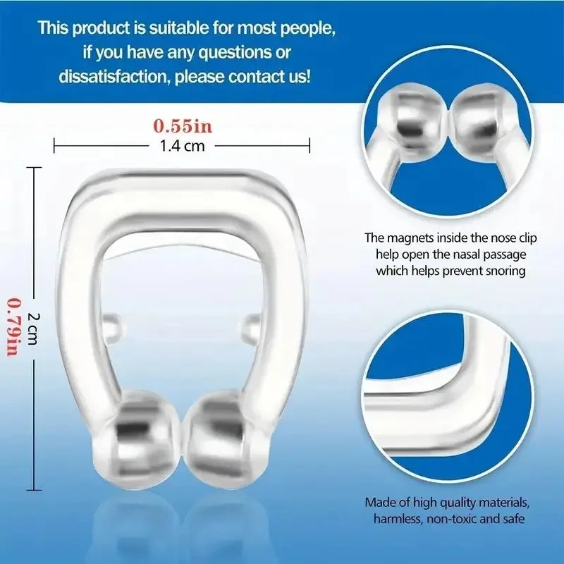 4Pcs Silicone Magnetic Stop Snoring Device Anti Snore Clip Professional Sleeping Aid Relieve Snore Latest Anti Snoring Devices