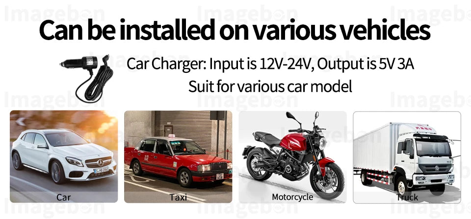 Imagebon 10.26" Wireless CarPlay & Android Auto Dash Cam ADAS 4K DVR Bluetooth Audio AUX GPS Navigation Dashboard Video Recorder