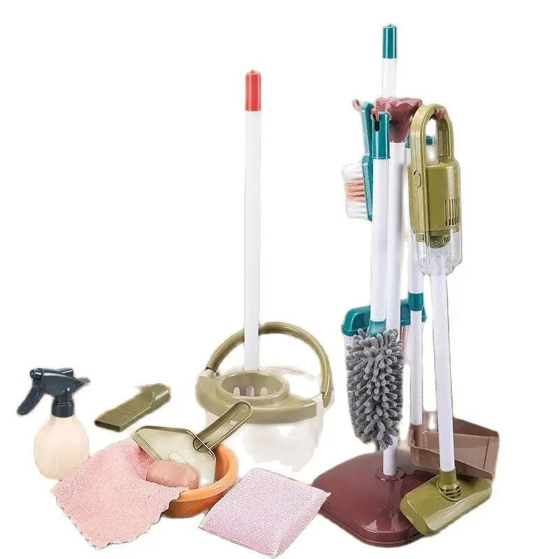 Kids Simulation Home Appliances Cleaning Toys Pretend Play Children's Cleaning Simulation Vacuum Cleaner Tool Set for Boys Girls