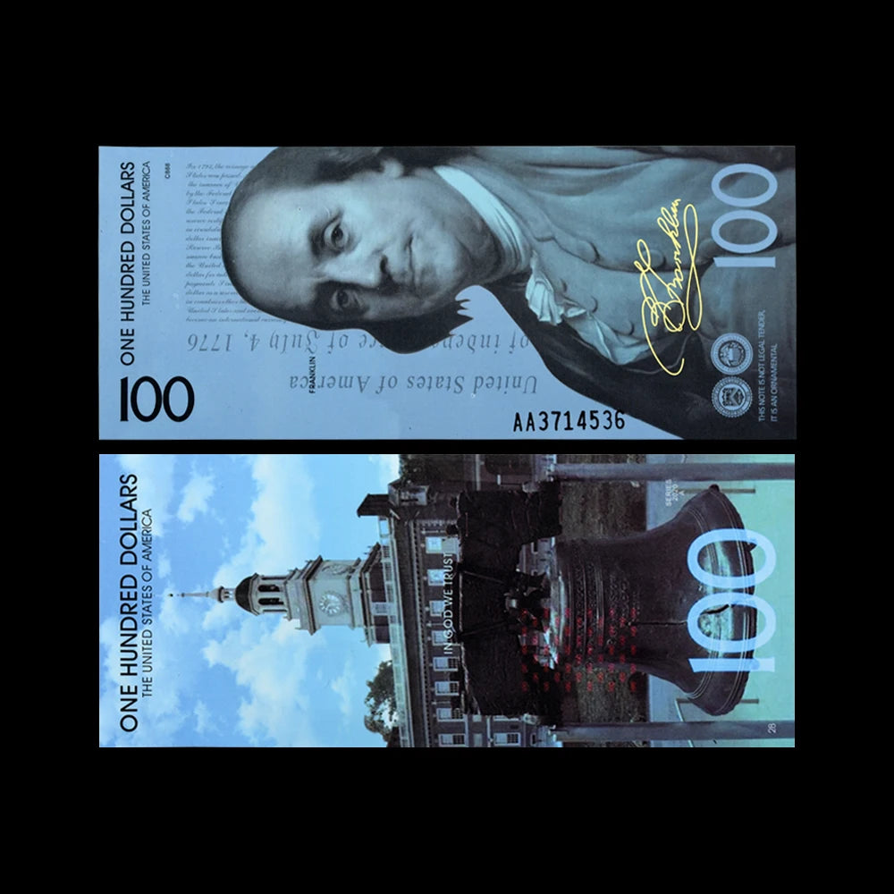 6pcs US President's New Dollar banknotes 1 5 10 20 50 100dollars Ticket The Great People Paper Money with UV Mark Souvenir Gift