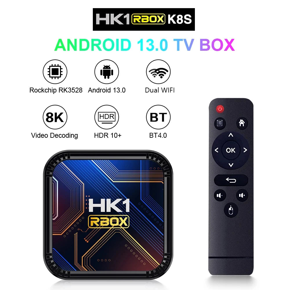 LEMFO RK3528 Iptv Smart TV Box Android 13 Quad Core Cortex A53 Support 8K Video 4K HDR10+ 2.4&5.8G Dual Wifi6 BT5.0 Set Top Box