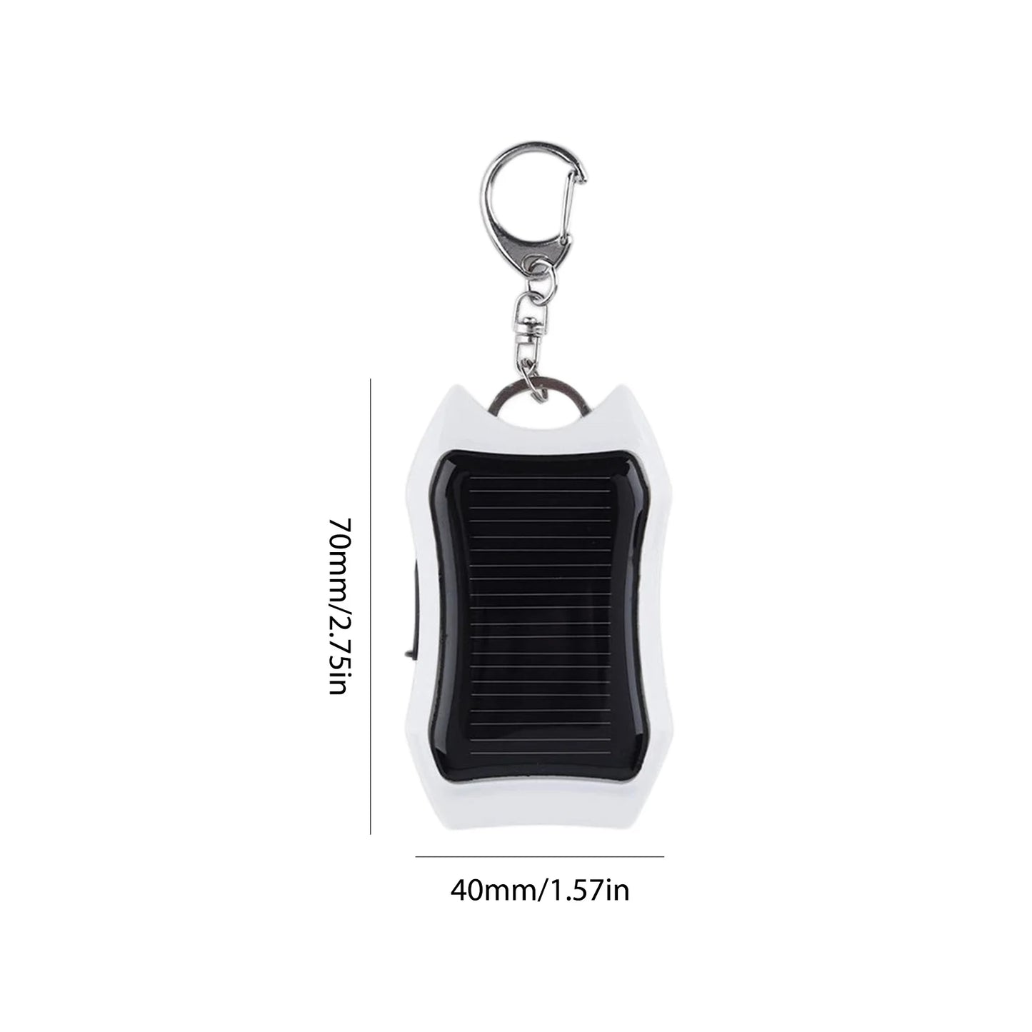Keychain Power Bank USB External Solar 950mAH Cell Phone Backup Power Bank with 3 LED Light Charging Equipment for Hiking Travel