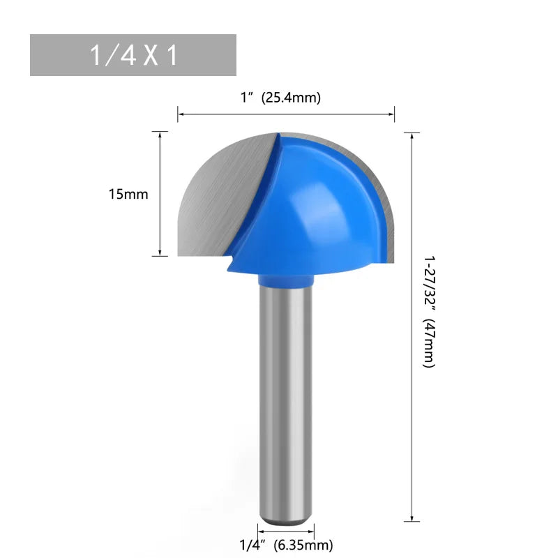 Round Bottom Over Nose Router Bit CNC 6mm Router Bit Set Carbide Ball End Mill 6mm 8mm for Wood Woodworking