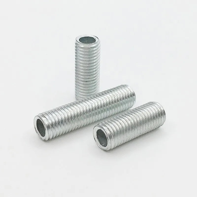 Lamp Tooth Tube Metal M10 Hollow Threaded Tube Galvanized Led Lamp Head Link Fixed Base Support Rod Lighting Accessories Screws