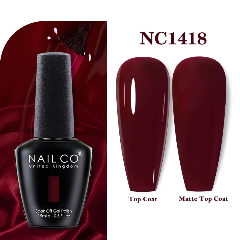 NAILCO Gel Nail Polish 15ml Nail Art Vernis Semi Permanent Soak off UV Gel Polish Gel Manicure Nail Varnish Nail Color Ongles