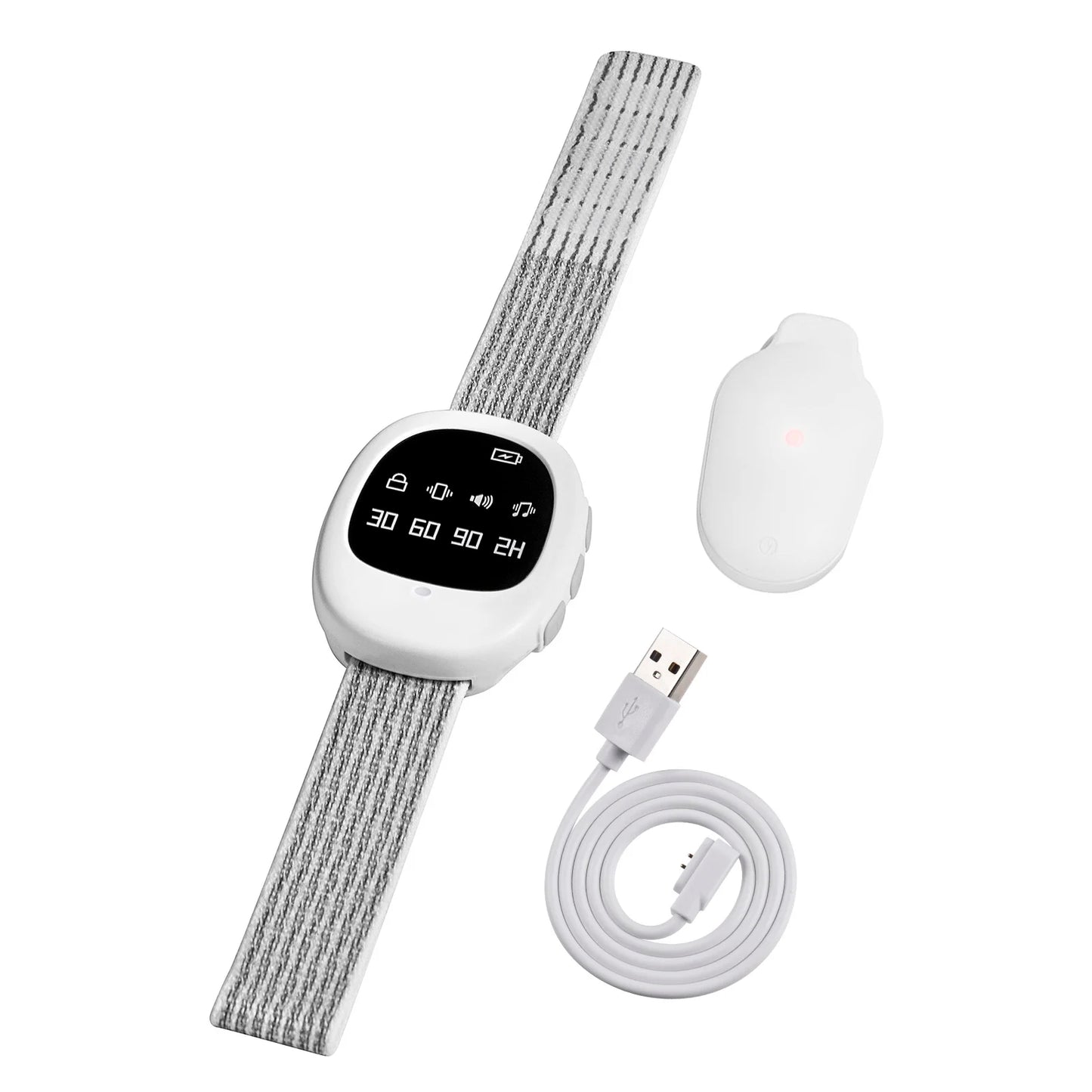40M Wireless Bedwetting Alarm Adults Elder Potty Training Sensor Enuresis Bedwetting Alarm with Wristband for Kids Elder Care