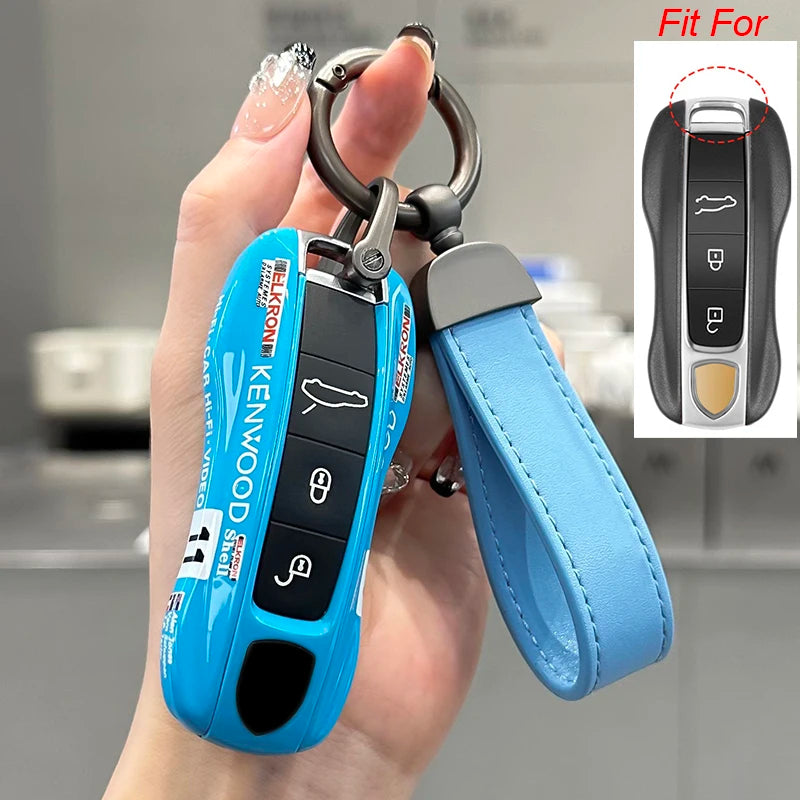 For Porsche Cayenne 718 MACAN Panamera 911 Macan Boxster Cayman Remote Multiple Painting Car Key Case Replace Cover Accessories