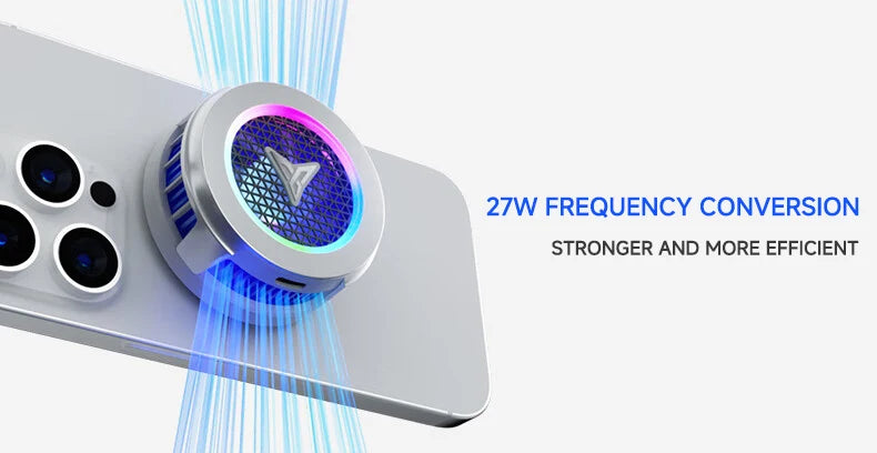Flydigi B7X Cellphone Cooler Frequency Conversion Super Heat Dissipation Magnetic Radiator RGB Light For Iphone Ipad Android