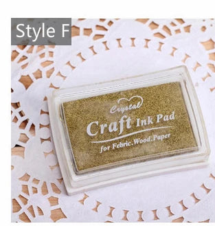 Mr Paper 15 Colors Inkpad Handmade DIY Craft Oil Based Ink Pad for Fabric Wood Paper Scrapbooking Ink pad Finger Painting