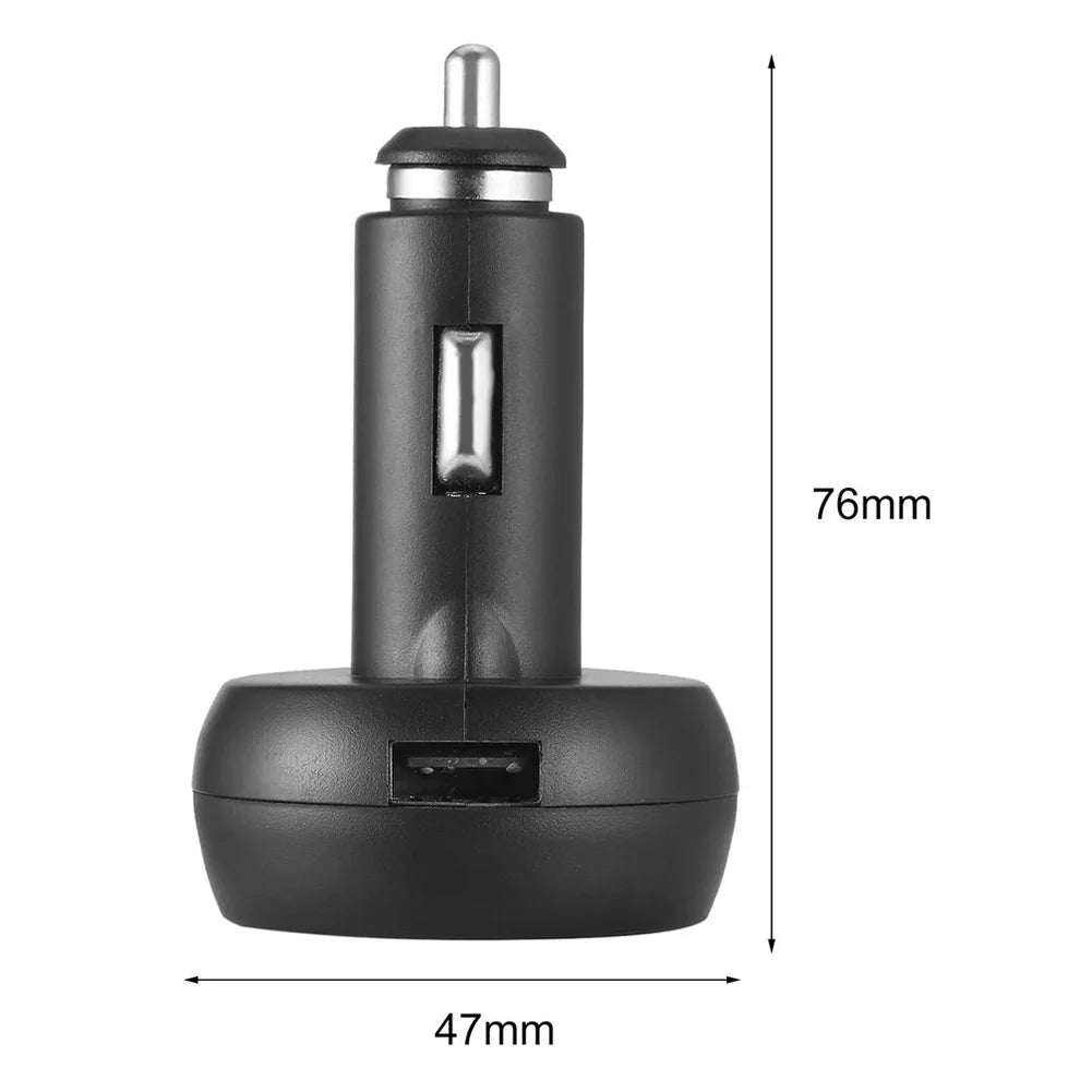 3 in 1 12/24V Car Auto LED Digital Voltmeter Gauge Thermometer USB Charger Monitor Display Charging for Phone Tablet GPS