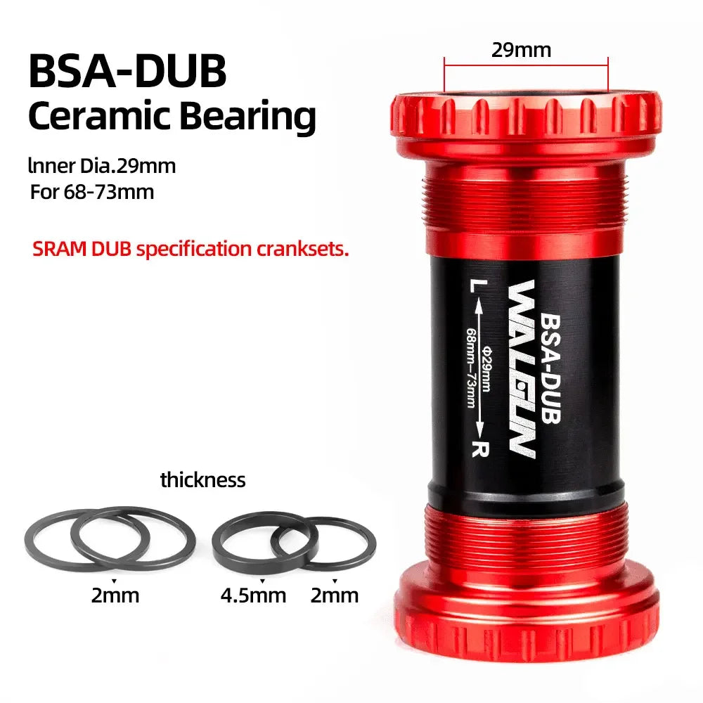 BSA Threaded Bike Bottom Bracket Ceramic BB BSA24 BSA30 BSA29 English for MTB Road Bikes 24mm 30mm 29mm Shell Bicycle Crank
