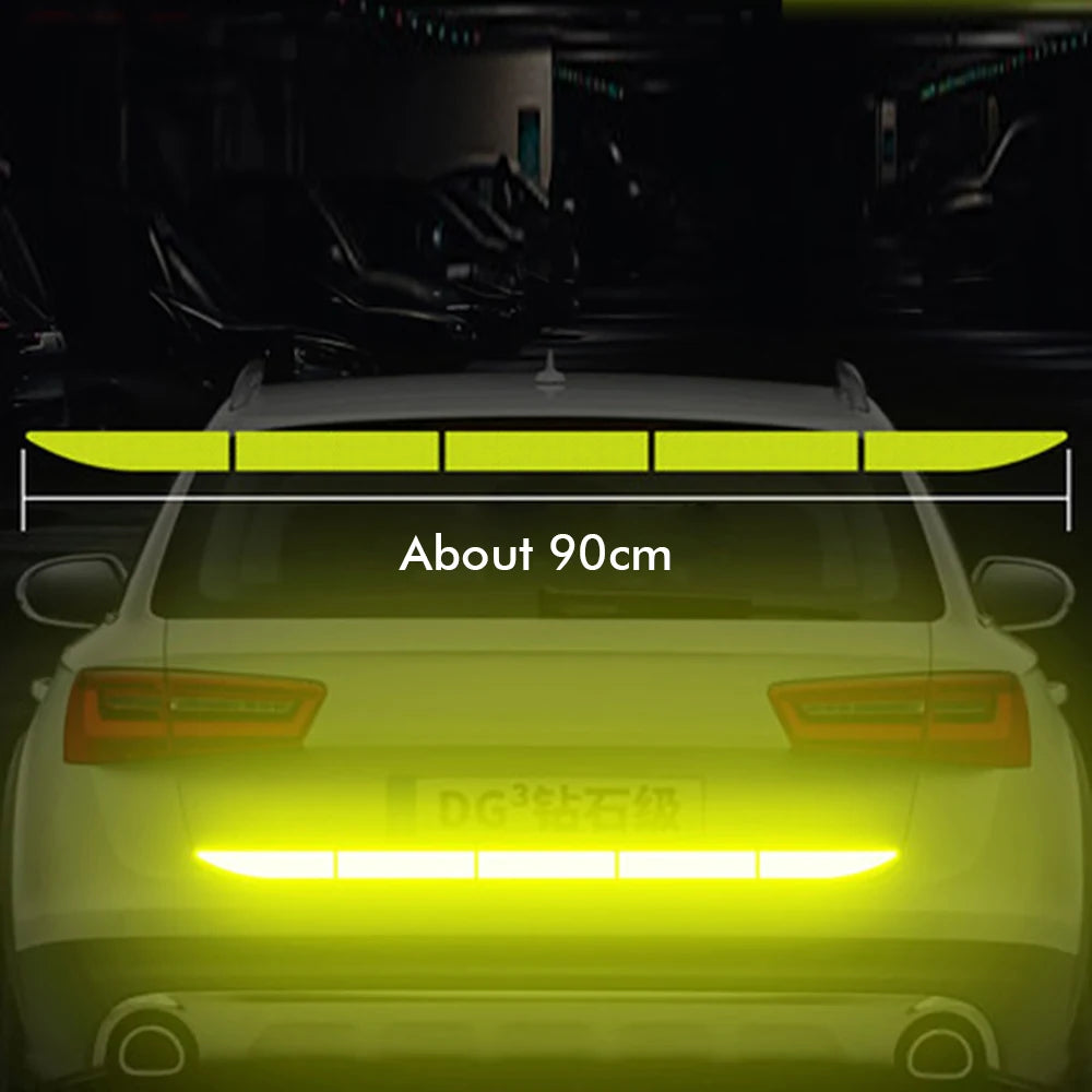 Reflective Car Sticker 90cm Reflective Warning Safety Tape Anti Collision Night Warning Reflective Sticker for Automobile Trunk